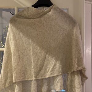 J. Crew Cream Women's Poncho- OS Grey